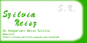 szilvia neisz business card